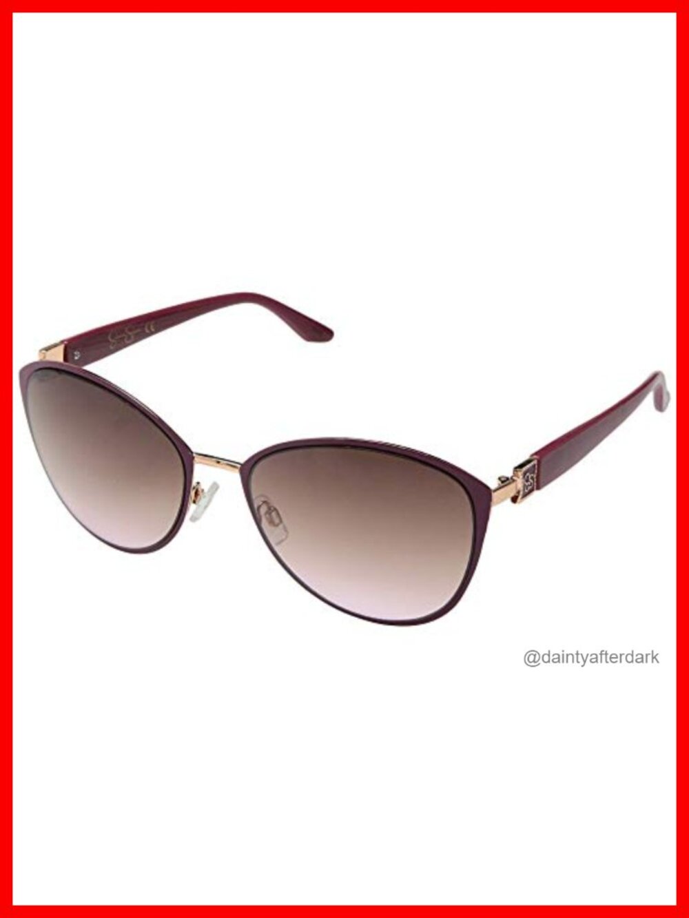 Cat Eye Metal Sunglasses UV400 Gradient Lenses